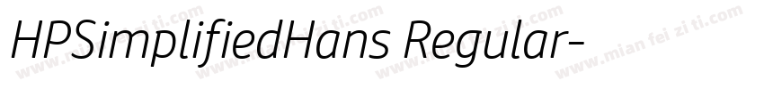 HPSimplifiedHans Regular字体转换